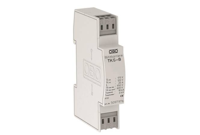 OBO TKS-B Blitzbarriere 120VAC 5097976 Install.Baumaterial Zählerschr./Verteilg
