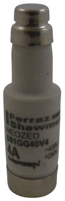 Mersen 01700.004000 D01 4A gG 400V braun NEOZED Sicherungseinsatz (Inhalt 1 Stück)