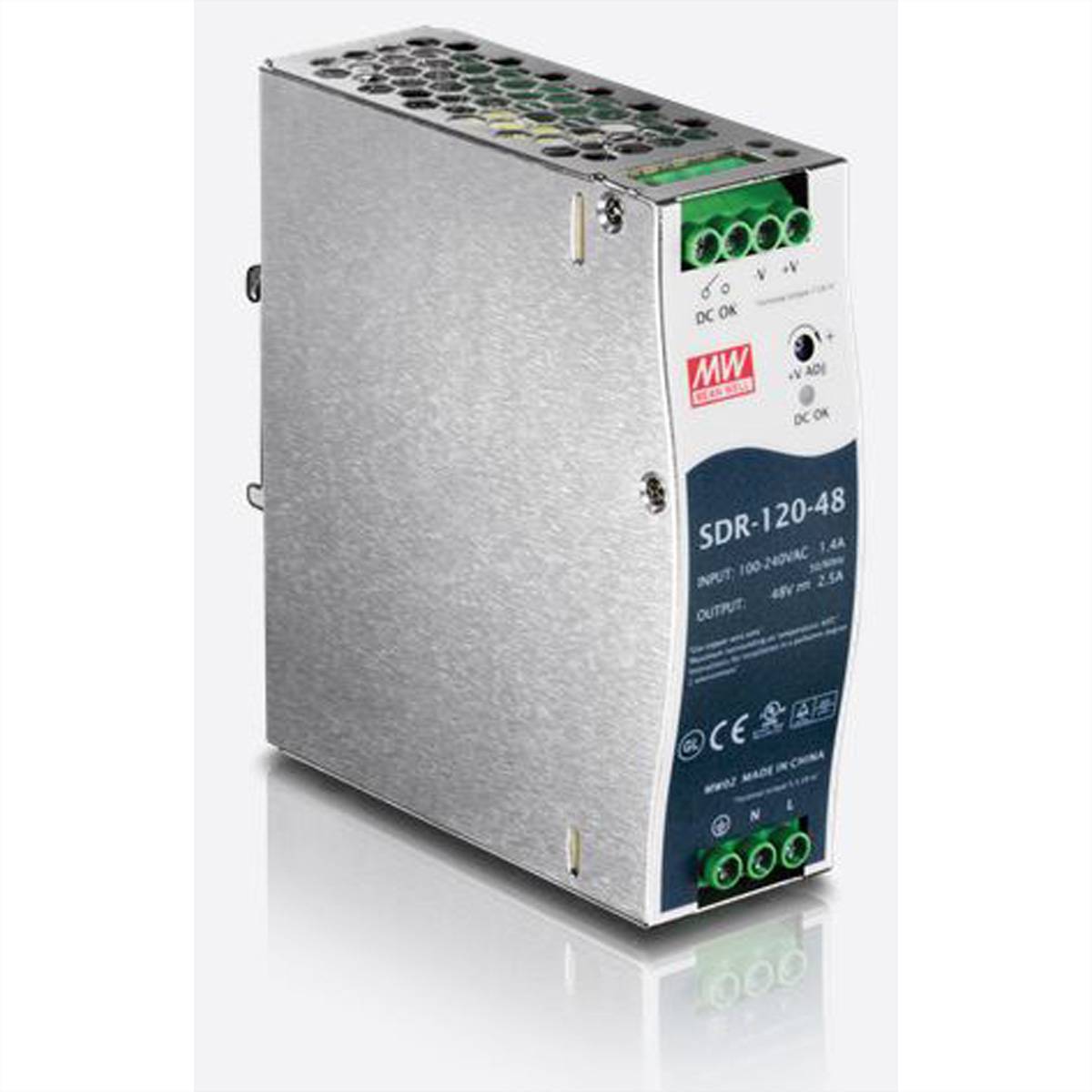 Mean Well SDR-120-48 Hutschienennetzteil 120W 48V DC Industrial Networking Spannungswandler
