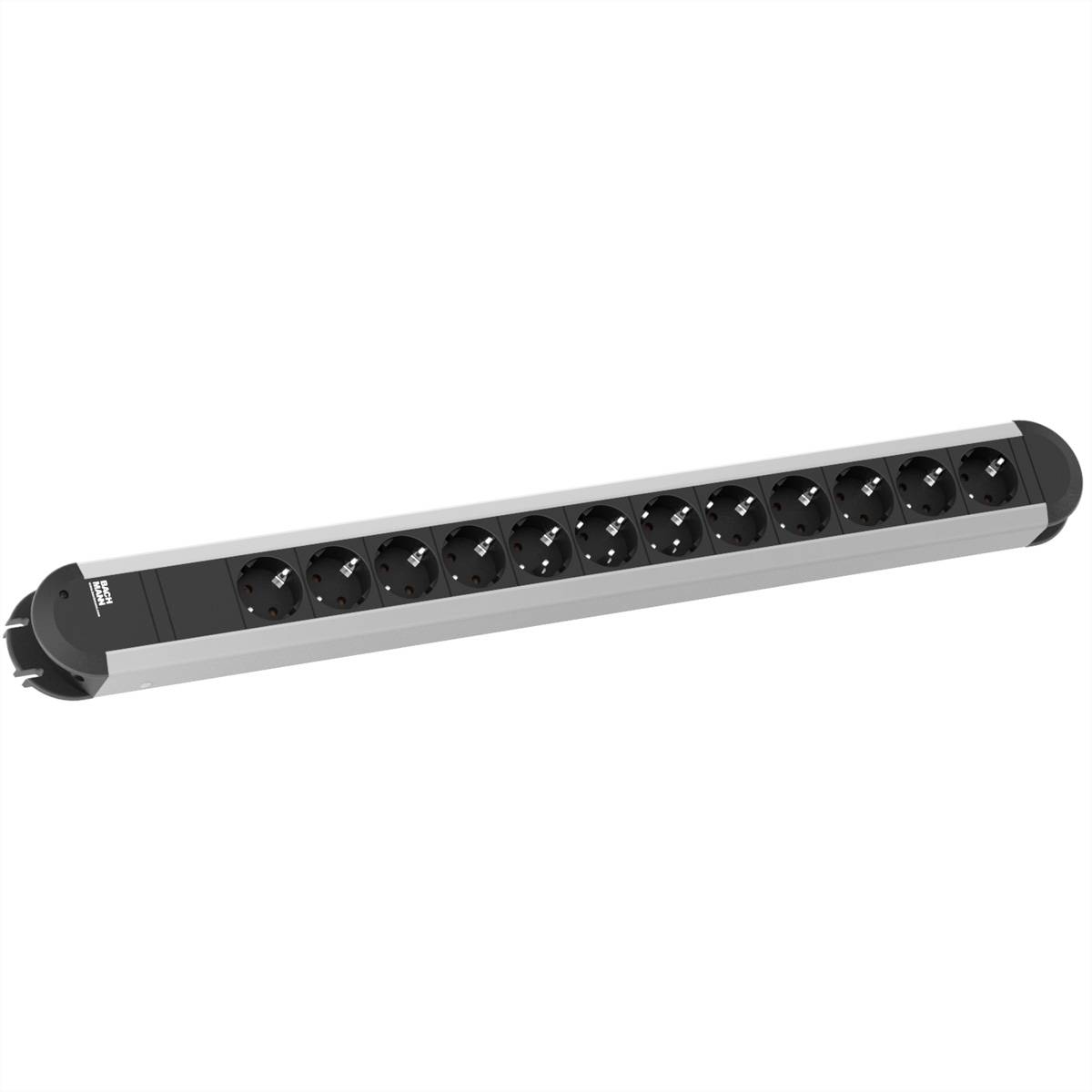 BACHMANN PRIMO Steckdosenleiste 12x Schutzkontakt, Aluminium, 1,75 m Steckdosenleisten