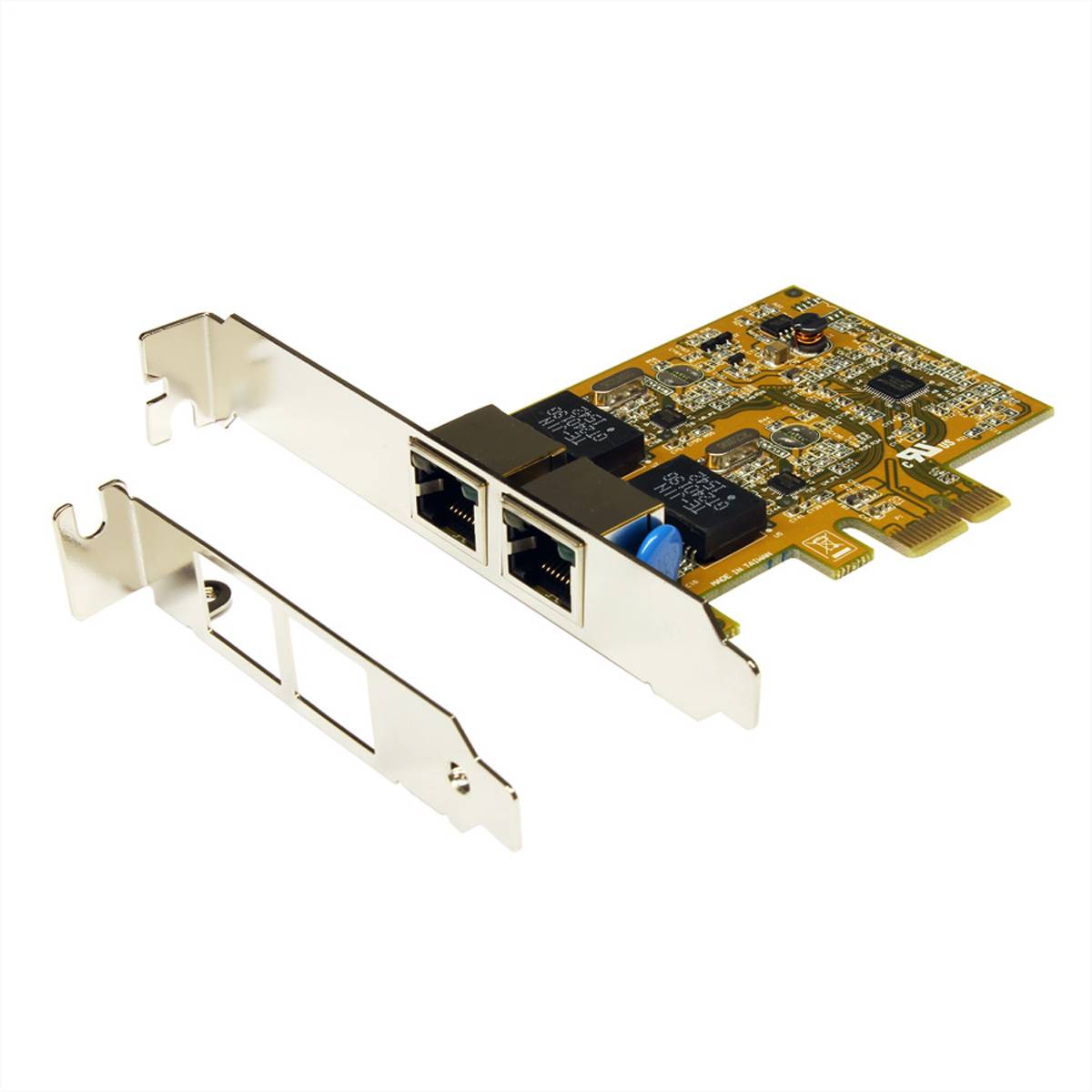 EXSYS EX-6072-3 PCI 2x Gigabit Ethernet Netzwerk-Karte Netzwerk-Adapter PCI Karte
