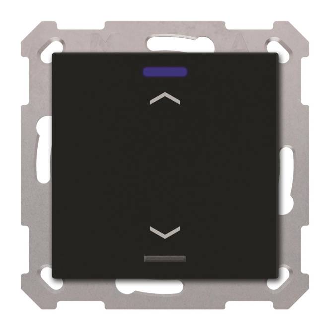 MDT BE-TAL55T106.A1 KNX Taster Light 55 1f RGBW Temperatursensor sw matt Jalous. Install.Baumaterial