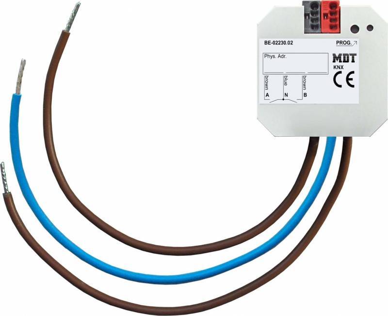MDT BE-02230.02 Tasterinterface/Taster- schnittstelle 2fach UP 230VAC Install.Baumaterial KNX