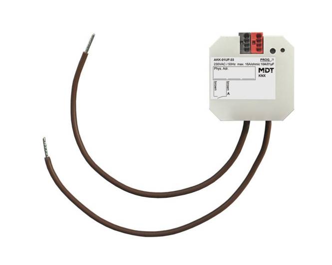 MDT AKK-01UP.03 Schaltaktor 1fach UP 16A 70my 10EVG 230VAC Kompakt Install.Baumaterial KNX
