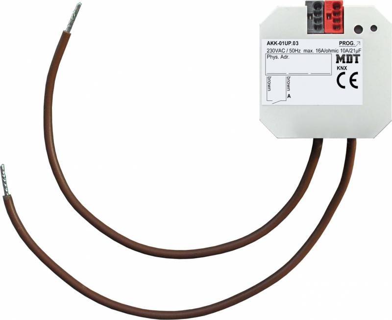 MDT AKK-01UP.03 Schaltaktor 1fach UP 16A 70my 10EVG 230VAC Kompakt Install.Baumaterial KNX