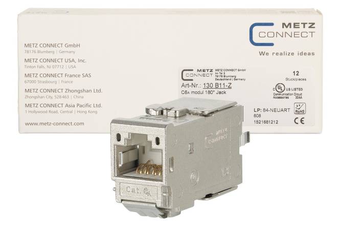 Metz C6Amodul 180Â° Jack 130B11-Z Umverpackung a 12 Stk (Inhalt 12 StÃ¼ck) Install.Baumaterial
