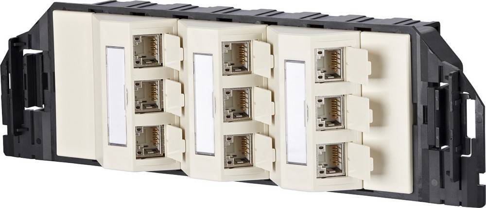 Metz E-DAT Subway 9x8(8) 1309310901-E GB3 Cat6 RAL 1013 Install.Baumaterial Netzw.Telekomm