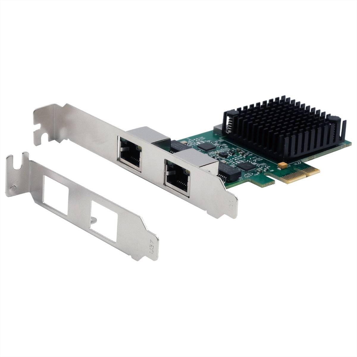 EXSYS EX-60112 2-Port 2.5Gigabit PCIe Netzwerkkarte Netzwerk-Adapter PCI Express Gigabit Ethernet