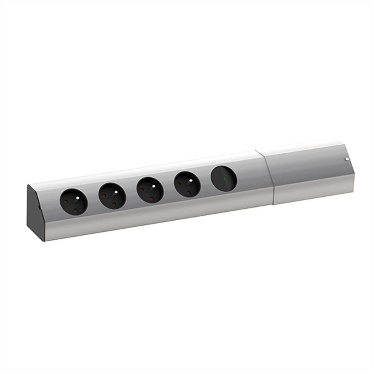 BACHMANN CASIA 4xUTE 1xSchalter 2,0m CEE7/7 Steckdosenleisten Aufbau-Anschlussfelder