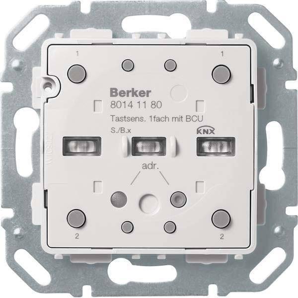Berker Tastsensor-Modul 1fach 80141180 mit integ. Busankoppler KNX S.1/B.3/B.7 Install.Baumaterial