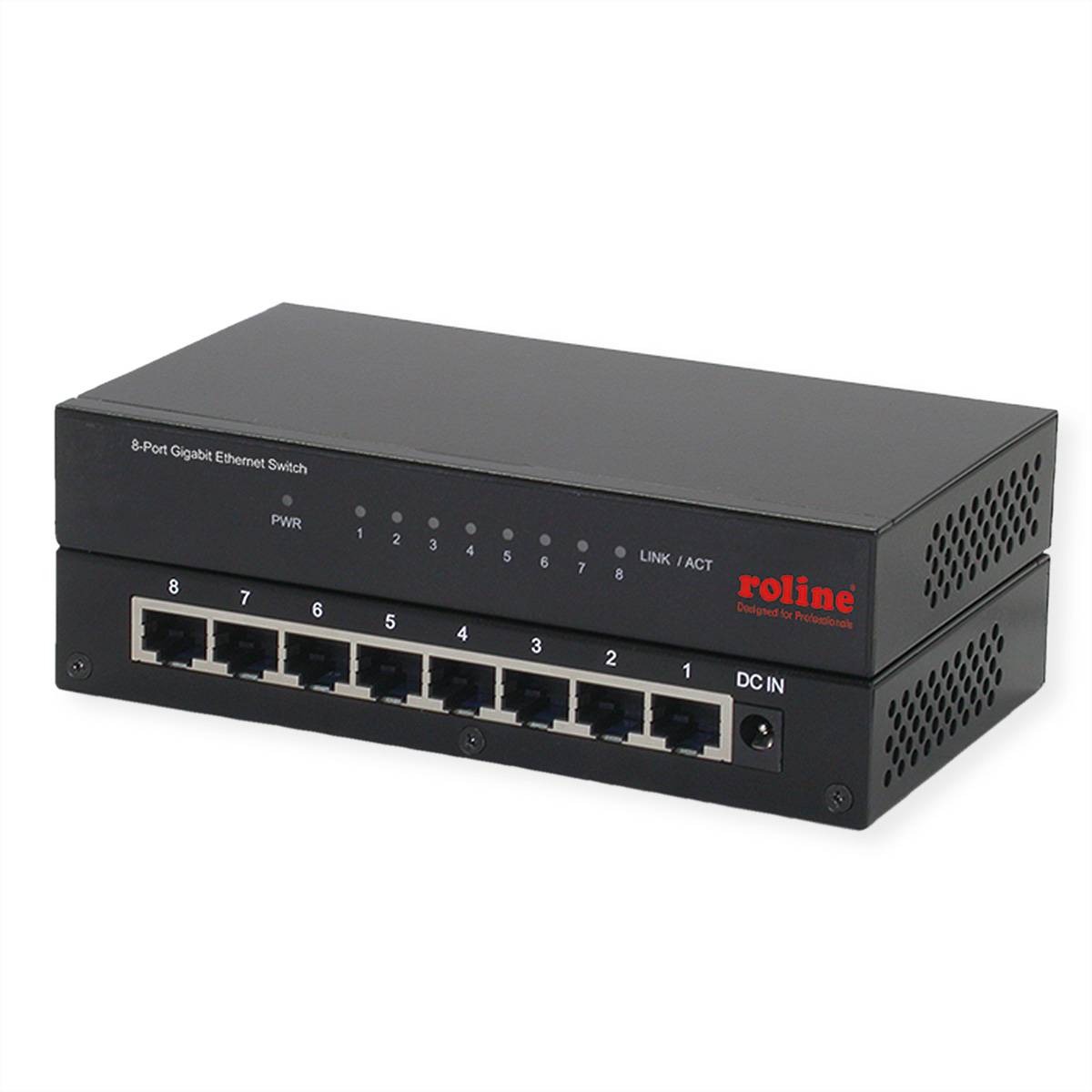 ROLINE Gigabit Ethernet Switch, 8 Ports Netzwerk-Switches Netzwerk-Switch