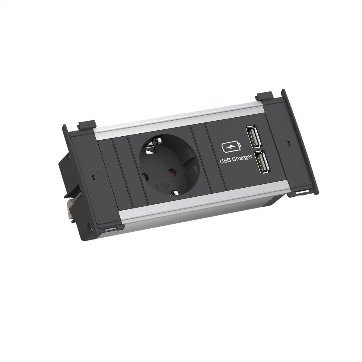 BACHMANN KAPSA X-Small 1x Schutzkontakt 1x USB Charger, GST18-Stecker Steckdosenleisten