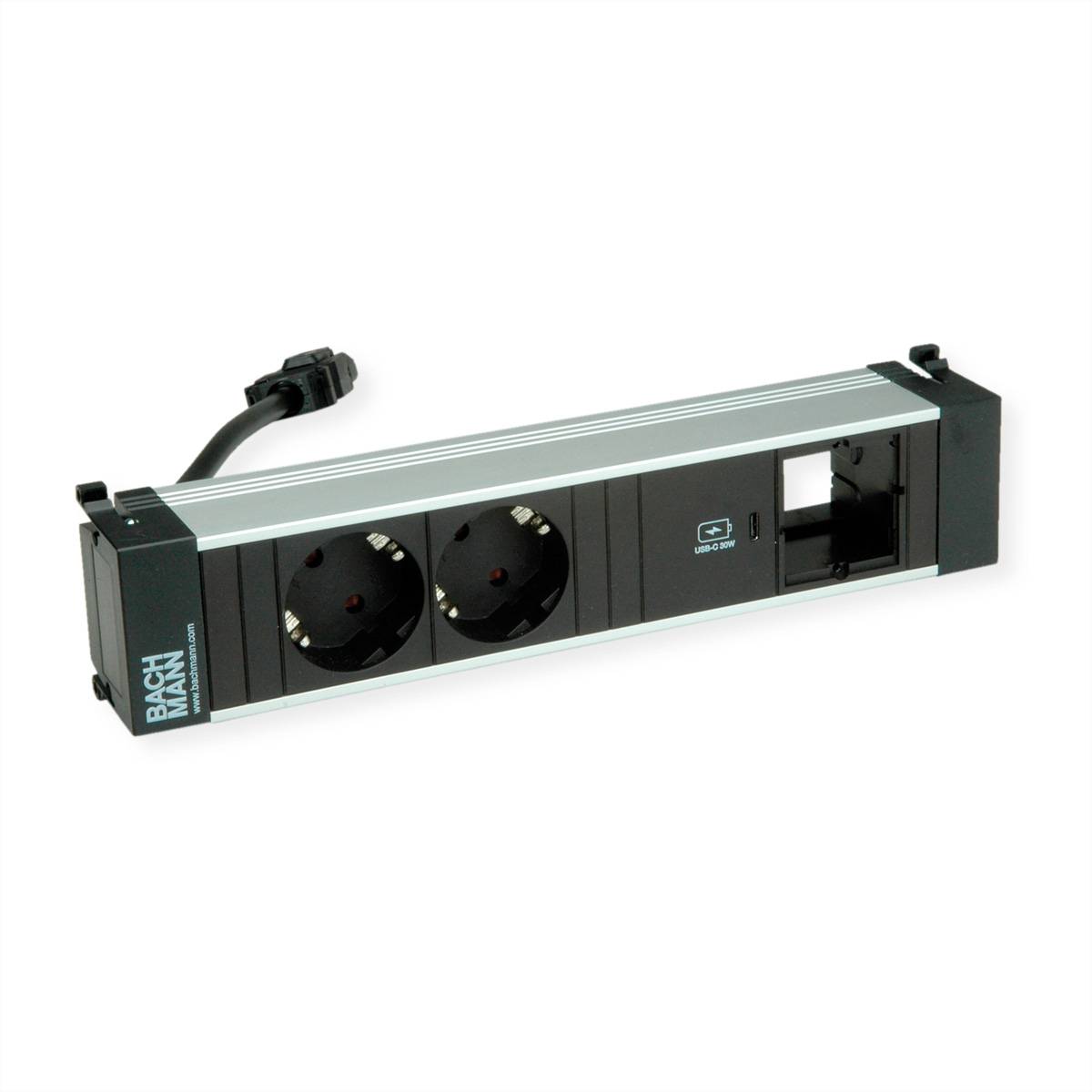 BACHMANN POWER FRAME M 2xCEE7/3, 1xUSB C 30W 1xCM 0,2m GST18 Steckdosenleisten