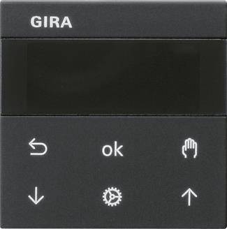 GIRA 5366005 S3000 Jalousie-/Schaltuhr Display System 55 Schwarz matt (lack.) Install.Baumaterial