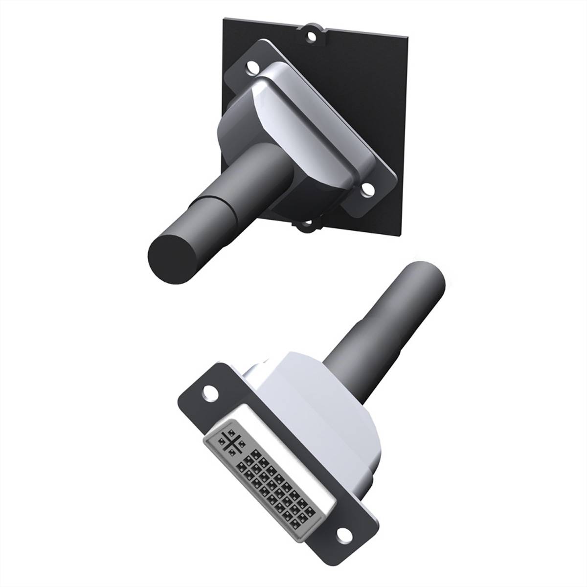 BACHMANN Custom Modul 1x DVI-I, schwarz Steckdosenleisten Module