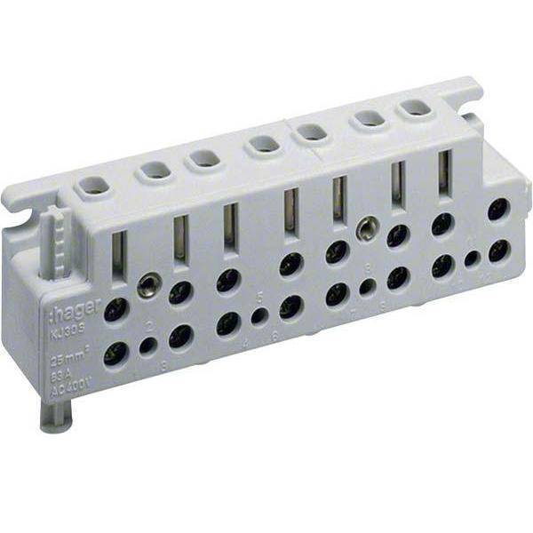 Hager ZÃ¤hlersteckklemme universZ KJ30S Drehstrom 63A sperrbar m.TRE-Anschl. Install.Baumaterial
