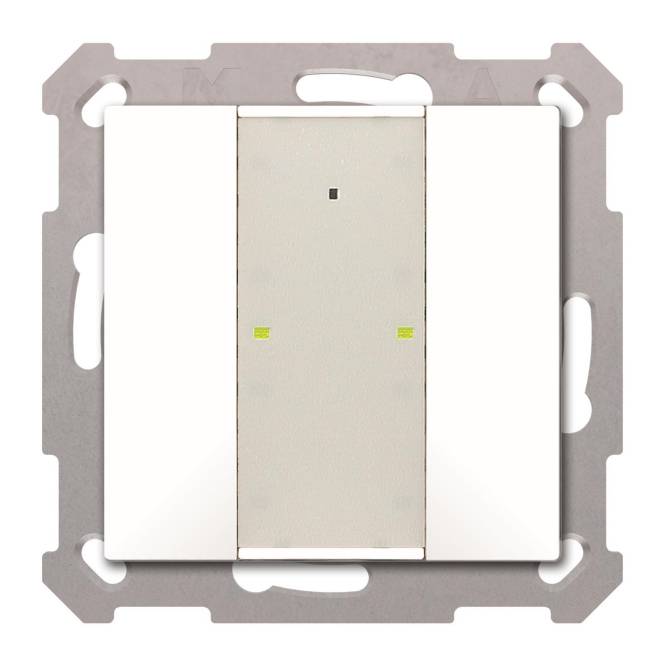 MDT BE-TA55P2.G2 Taster Plus 55 2-fach Reinweiß glänzend Install.Baumaterial Schaltermat/Geb.Steu