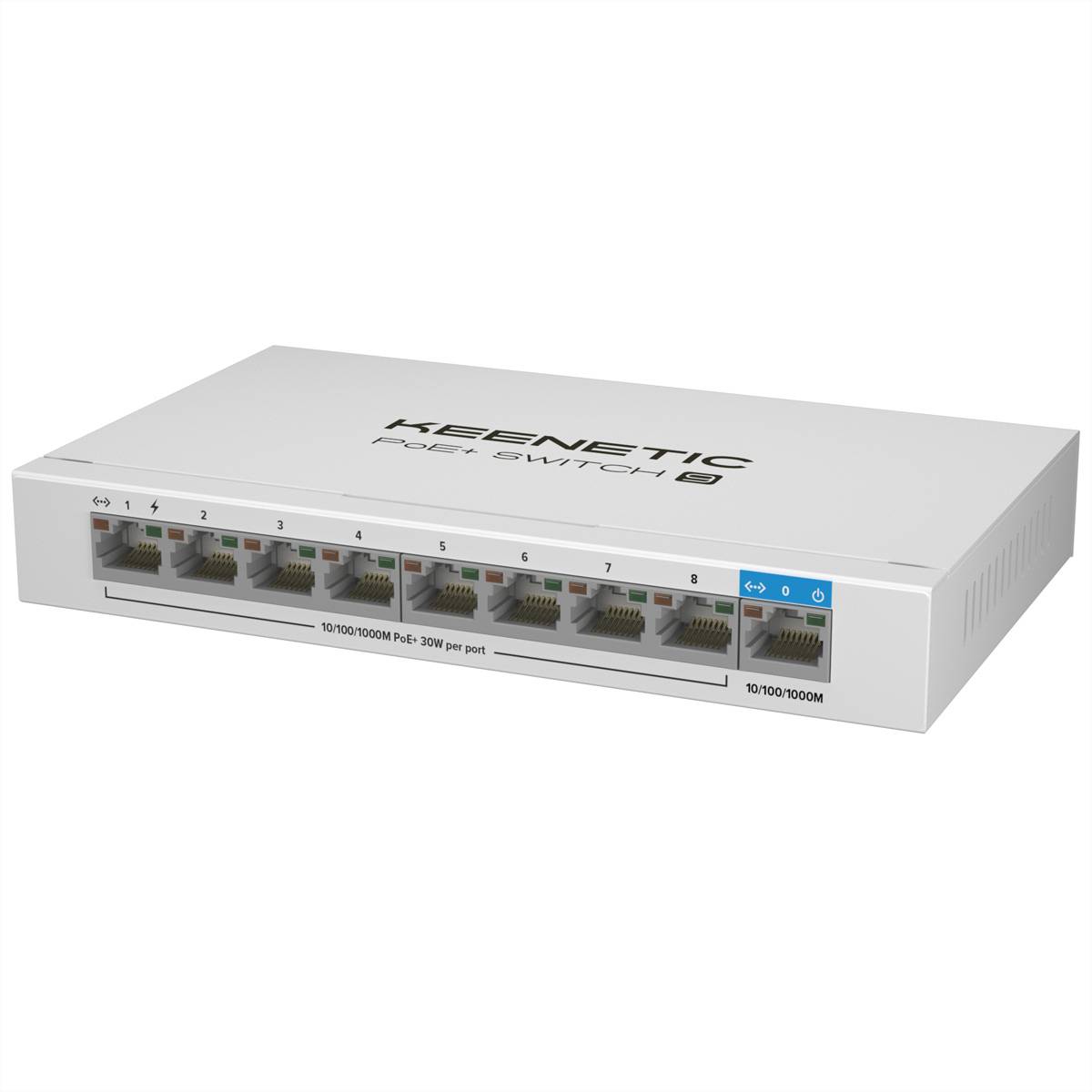 Keenetic POE+ Switch 9 KN-4710-01-EU PoE+ 8 Port + 1 Uplink Netzwerk-Infrastruktur Switches