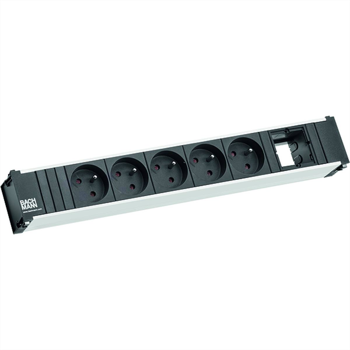 BACHMANN CONI 5xUTE 1xCM Steckdosenleisten Einbau-Anschlussfelder