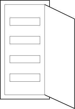 ABN AMIGO Kleinverteiler 4R HW A48HW m.TÃ¼r B320/H665/T90mm Install.Baumaterial