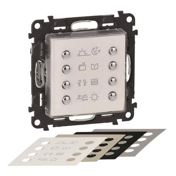 Legrand 752199 myHome Szenariotaster 8-fach Valena Life ultraweiß Install.Baumaterial KNX