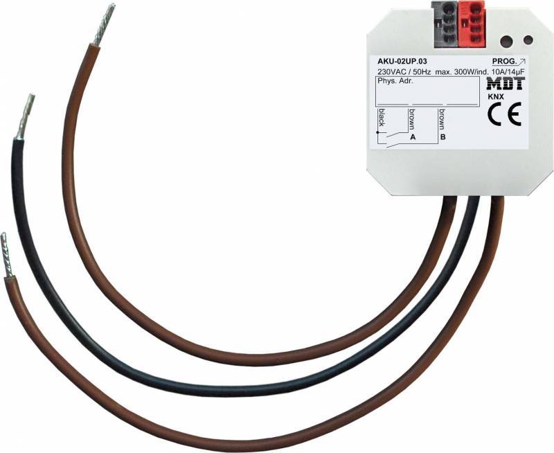 MDT AKU-02UP.03 Universalaktor 2fach UP Install.Baumaterial Schaltermat/Geb.Steu KNX