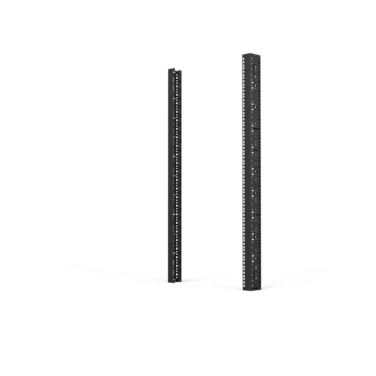 SCHROFF 19-Winkelprofil mit Universal-Lochung (EIA), RAL 7021 - WINKELPROFIL 1924HE 7021(2X) 19