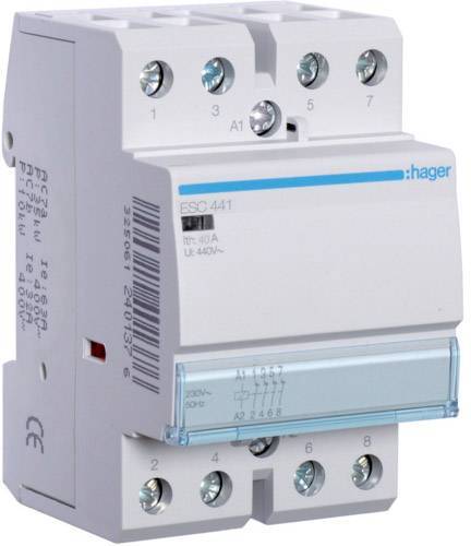 Hager InstallationsschÃ¼tz 40A ESC441 4Ã–ffner 230V Install.Baumaterial ZÃ¤hlerschr./Verteilg