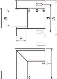 OBO BSKM-IE 0711 Inneneck f.Wand- u.Deckenmontage 70x110 St FS 7216340 Install.Baumaterial