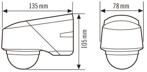 ESYLUX AP Bewegungsmelder 230' RC230i schwarz Fernbedienbar EM10015519 Install.Baumaterial