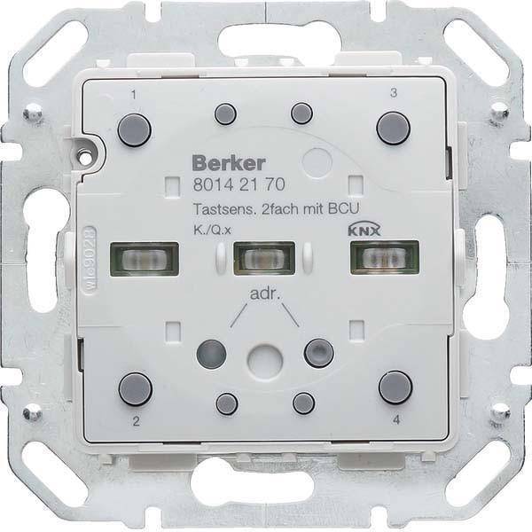 Berker Tastsensor-Modul 2fach 80142170 mit integriertem Busankoppler KNX K.1 Install.Baumaterial KNX