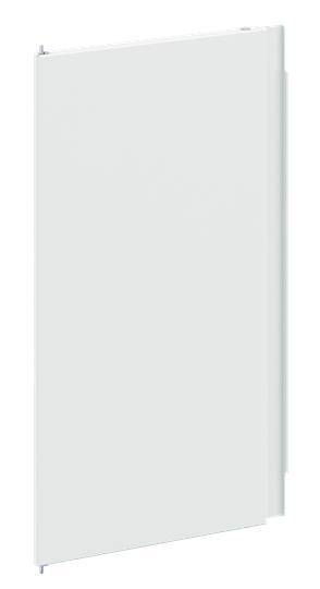 Ein weißer, rechteckiger, wandmontierter elektrischer Heizkörper mit glatten Kanten.