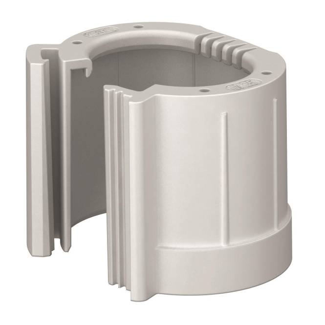 OBO 129 TB M50 LGR Rohrendtülle teilbar metrisch PE RAL7035 2047890 Install.Baumaterial Rohre