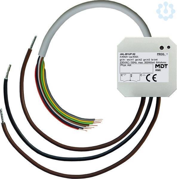 MDT JAL-B1UP.02 Jalousieaktor 1fach UP 6A 230VAC m.4potentialfreien BinÃ¤reing. Install.Baumaterial