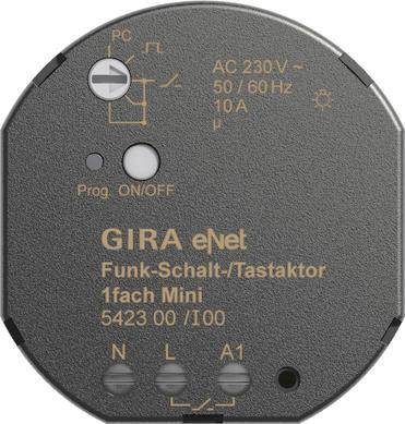 Rundes elektronisches Modul mit der Bezeichnung „GIRA eNet