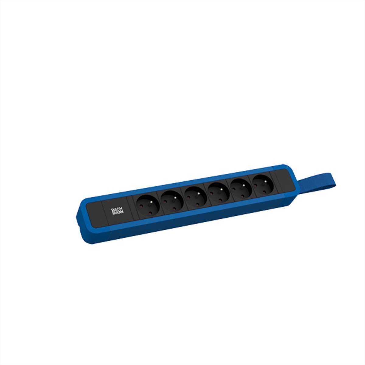 BACHMANN PRIMO 2 6xUTE mit Schlaufe 2,0m CEE7/7 RAL5010 Steckdosenleisten Steckdosenleiste