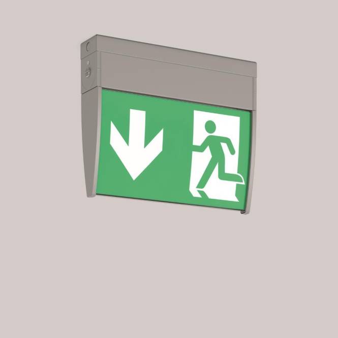 RZB Notleuchte GSUN-D silber 652219.004 4,7W 1/3/8h EKW 24m Wand/Decke inkl Pikt Innenleuchten