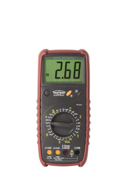 Testboy Digital-Multimeter Testboy313 CATIII600V Install.Baumaterial Werkzeug Messgeräte