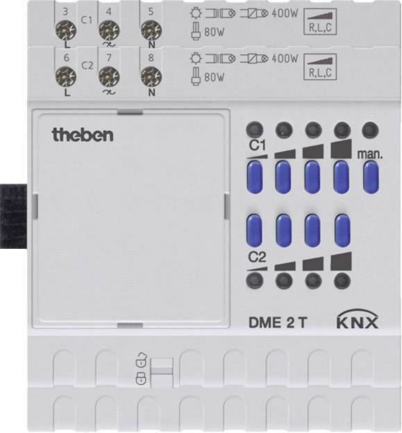 THEB KNX Dimmaktor DME 2 T KNX 2-fach Erweiterungsgerät Install.Baumaterial Schaltermat/Geb.Steu
