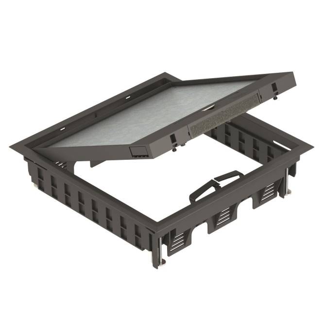 OBO GES9-3B U 9011 Geräteeinsatz f.Unimontage 264x264x67 PA gsw 7405079 Install.Baumaterial