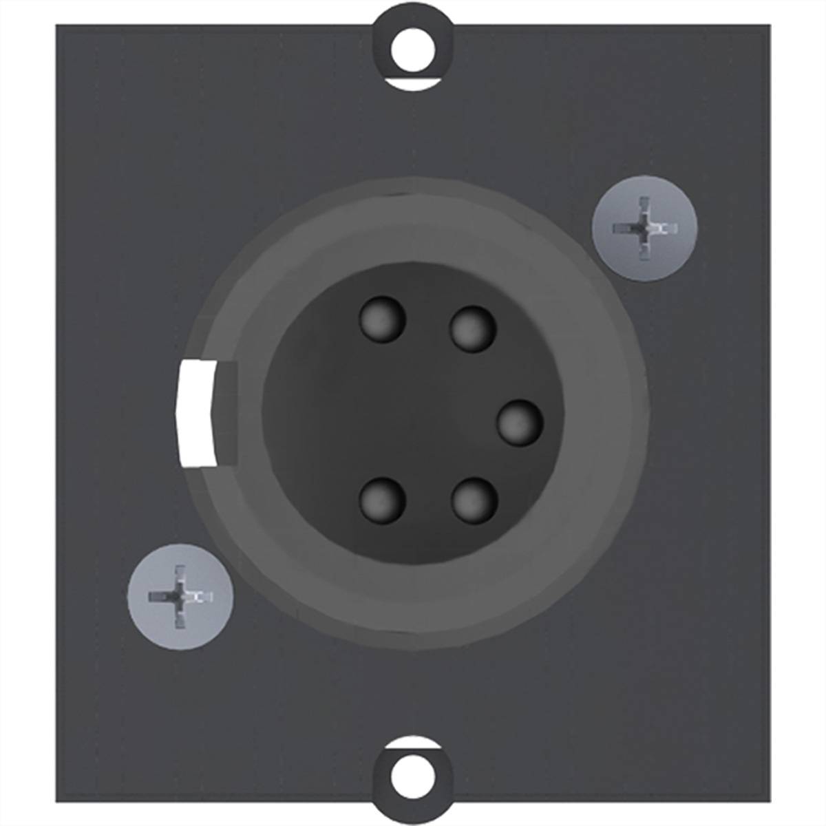 BACHMANN Rahmen XLR 5-polig Buchse, Schraubanschluss Stromversorgung