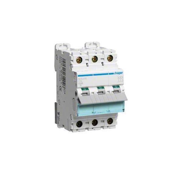 Hager Leitungsschutzschalter NCN316 3polig 10kA/15kA C-16A 3M Install.Baumaterial