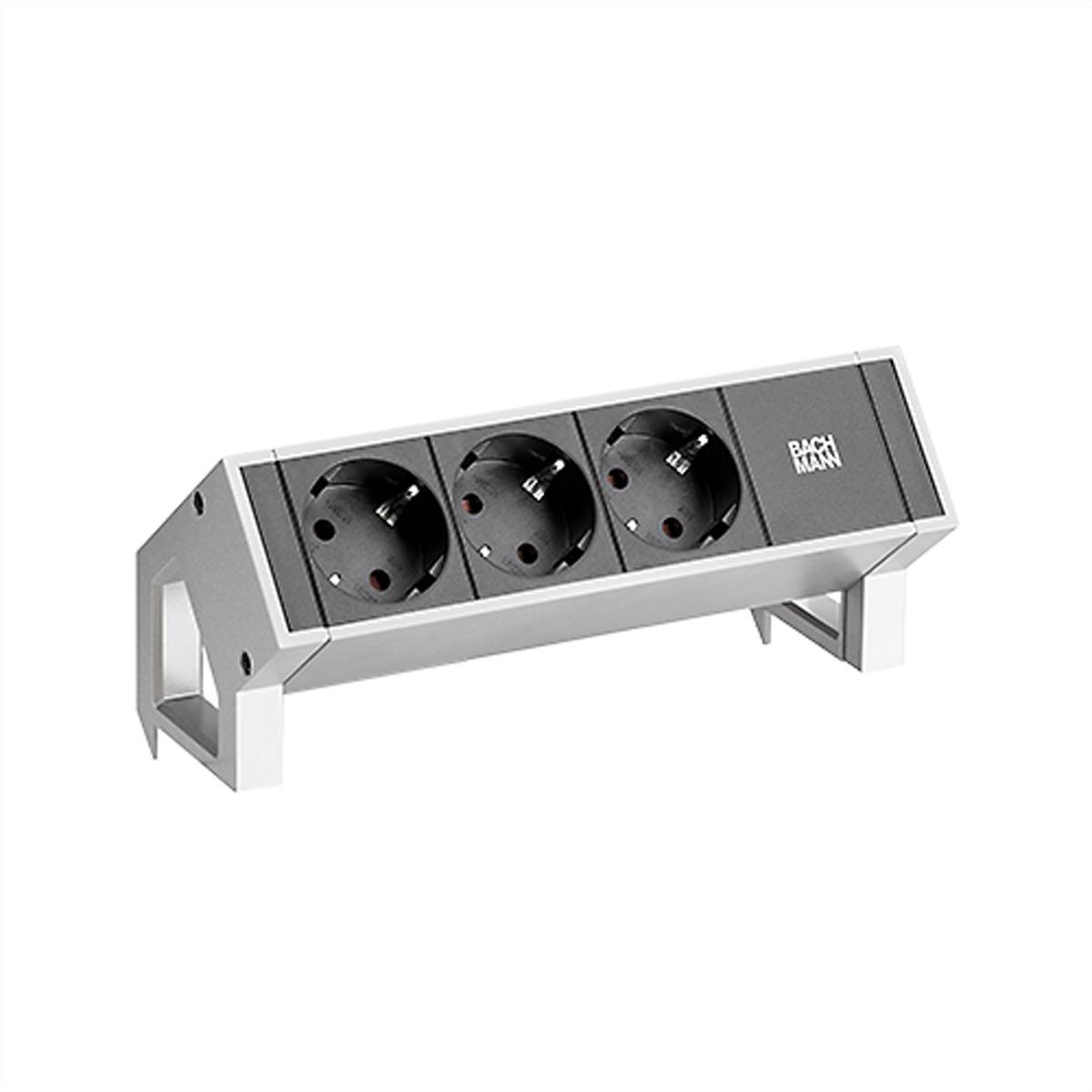 BACHMANN DESK2 3xCEE7/3 Strom 0,2m Steckdosenleisten Aufbau-Anschlussfelder DESK 2