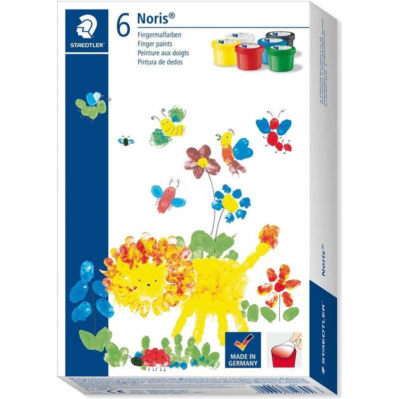 STAEDTLER Fingermalfarbe Noris junior 6er-Set retail Multimedia-Technik Zeichnen,Malen,Basteln