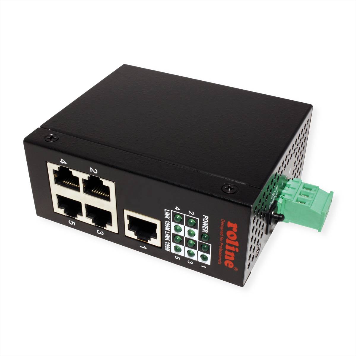 ROLINE Industrie Switch 5x RJ-45, unmanaged Industrial Networking Netzwerk-Switch