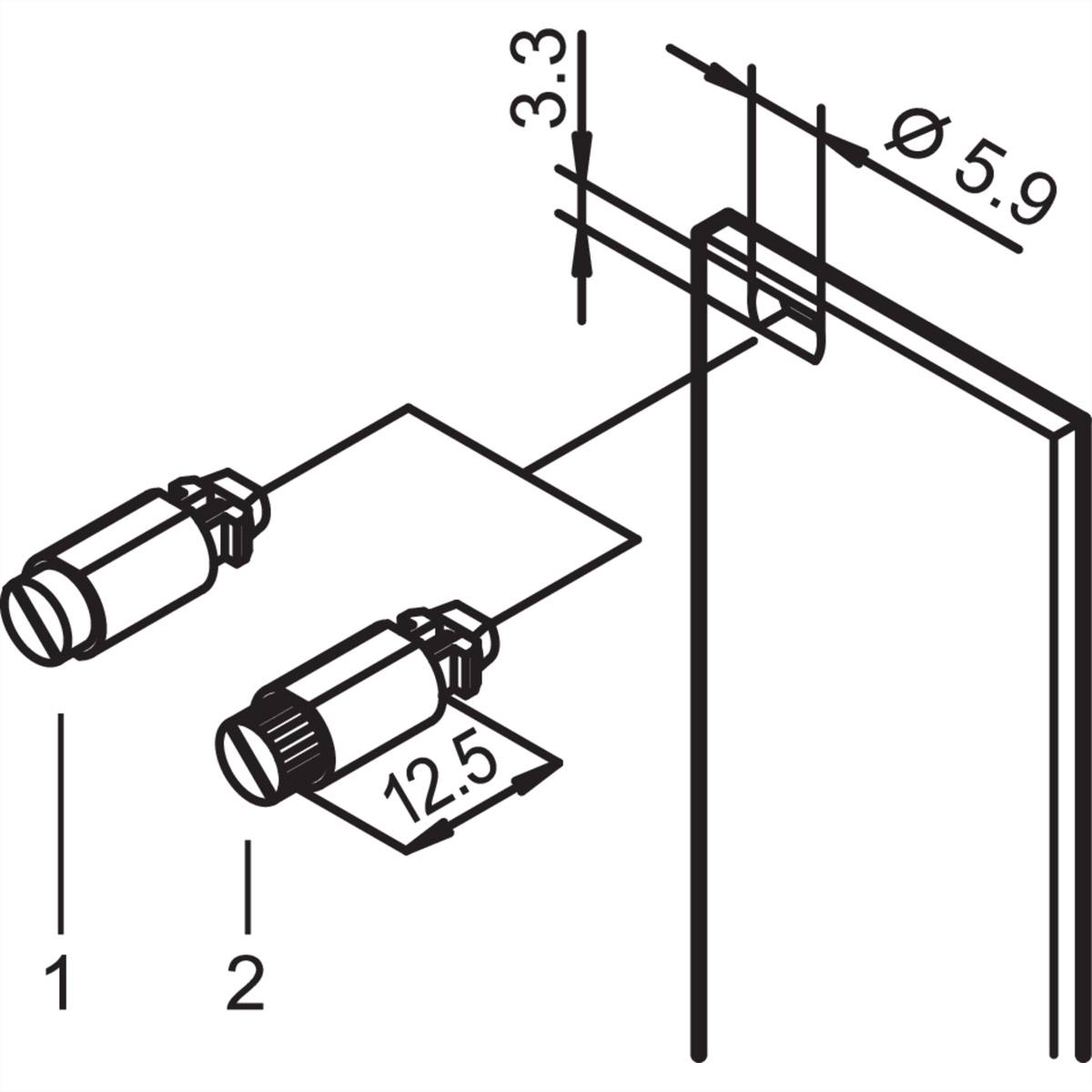 SCHROFF Schnellverschluss mit Schraubenschlitz - SCHN.VERSCHL M.SCHL.SW 100ST 19 Schränke &amp, /