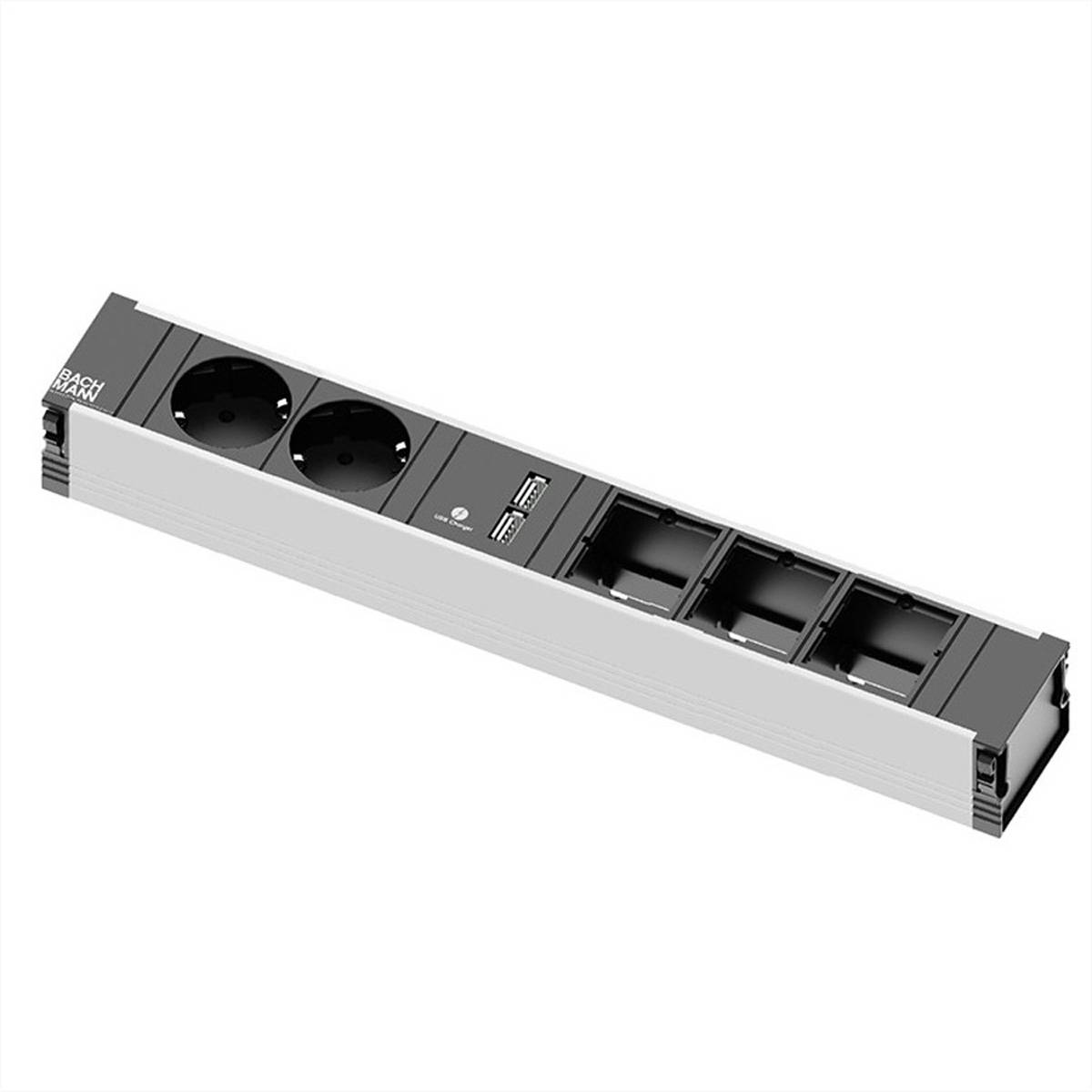 BACHMANN CONI 2x Schutzkontakt 3x ABD Steckdosenleisten Einbau-Anschlussfelder