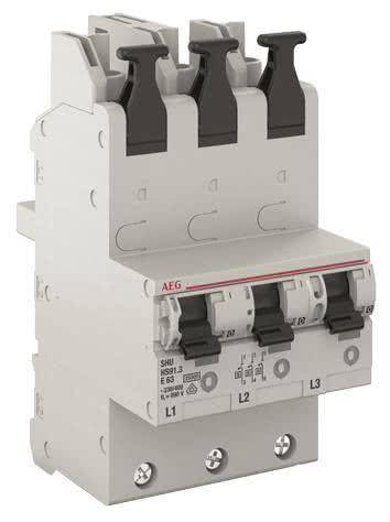 AEG SHS-Schalter 50A HS91.3E50SAV ** E-Char. 25kA 3x1polig Install.Baumaterial Zählerschr./Verteilg