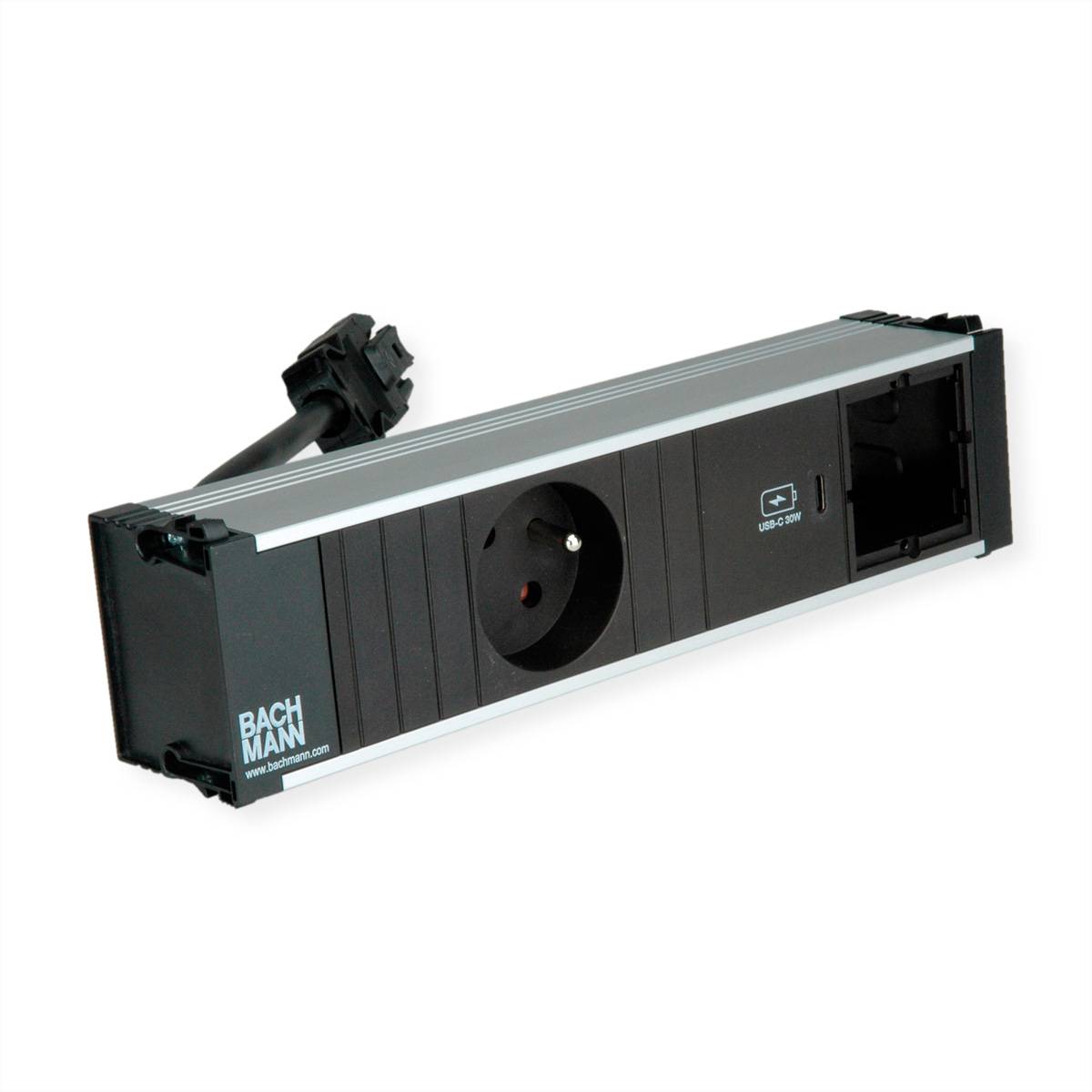 BACHMANN CONI 1xUTE 1xUSB C 30W 1xCM 0,2m GST18 Steckdosenleisten Einbau-Anschlussfelder