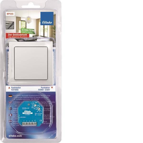 Eltako Blister-Pack Funktaster + Funkaktor F2t55E + FSR61-230V Install.Baumaterial Smart Home